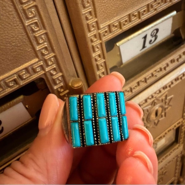 Vintage Turquoise Silver Ring