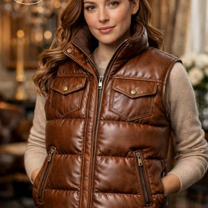 Ralph Lauren Leather Vest - Etsy