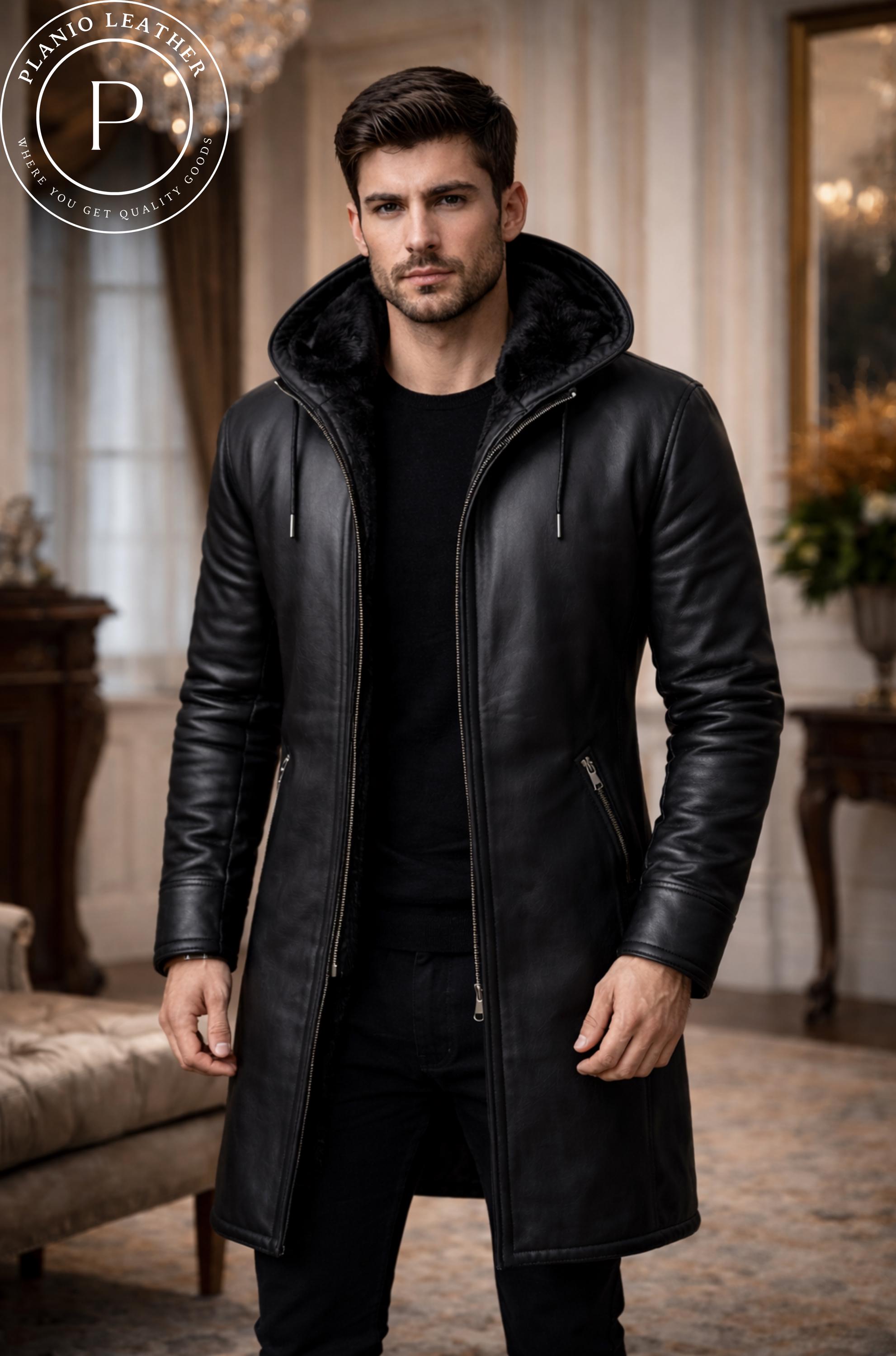 Leather Duffle Coat - Etsy Canada