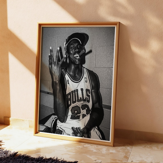 Michael Jordan Wall Art: Vintage Basketball Wall Poster (digital