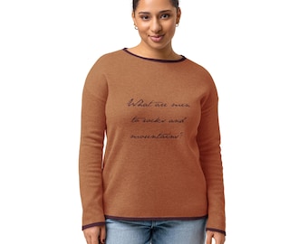 Citazione di Jane Austen Orgoglio Pregiudizio Elizabeth Bennet Escursionismo Montagne Natura Maglione Donna Pullover Regalo letterario Appassionato di libri Mr Darcy