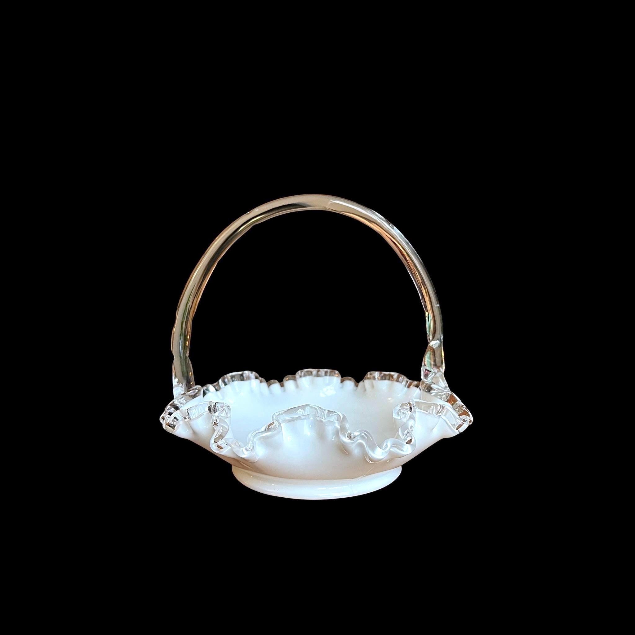 Fenton White Basket - Etsy