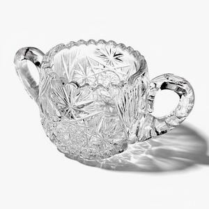 Antique American Brilliant Cut Crystal Sugar Bowl