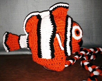 Crocheted Nemo hat