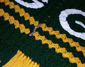 Crocheted Green Bay Packers Scarf