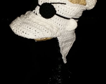 crochet Dr. Finklestien from Nightmare Before Christmas hat