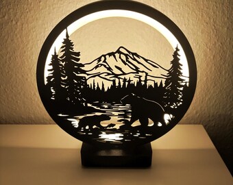 Night light, lamp, night light lamp with magnetic motifs, table lamp