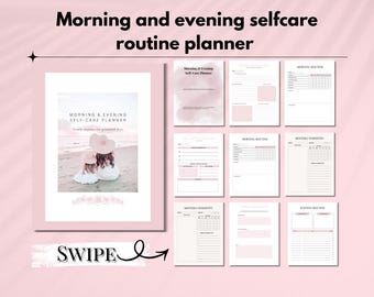 Agenda per la cura di sé mattutina e serale, diario quotidiano del benessere, diario della consapevolezza, quaderno di crescita personale, regalo per la cura di sé