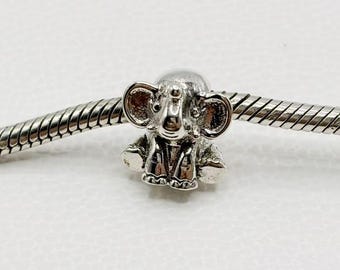 Charm de elefante, compatible con pulseras Pandora