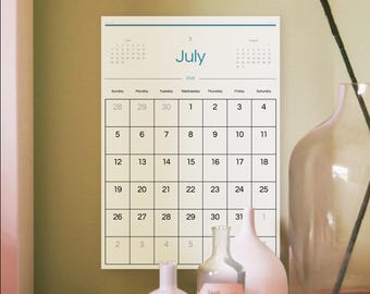 2026 Monthly Wall Calendar Planner | A3 Size | Individual Pages | Week Starts Sunday