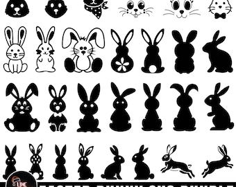 Easter Bunny Shape Svg, Bunny Shape Svg,Outline Bunny Svg, Easter Bunny, Digital Download for Cricut, Bunny Shape Svg, Bunny Silhouette