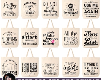 Tote Bag SVG Bundle, Funny Tote Bag Svg, Funny Quotes svg, Tote Bag Png, Tote Bag Sayings, Mom Bag Svg, Market Bag svg, Digital Download