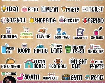 Daily life icon goodnotes stickers, Daily Planner Stickers, Goodnotes Stickers, OneNote Stickers, notability digital stickers, Printable