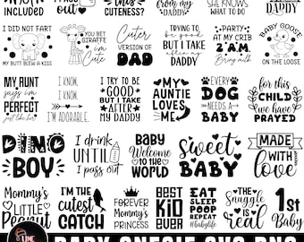 Baby Onesie Svg, Newborn Svg, Cute Baby Svg, Baby Humor Svg, Nursery Decor Art, Baby Quotes Svg, Onesie svg, Baby svg Bundle Digital