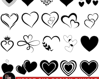 Heart Svg Bundle, Heart Doodle Svg, Hand Drawn Heart Svg, Heart Clipart, Valentine Day Heart Svg, Instant Download, Love Svg, Love Clipart