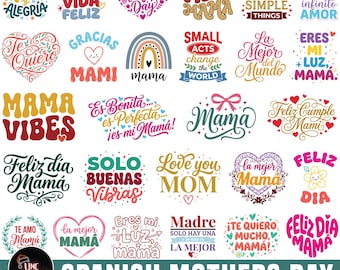 Spanish Mothers Day Svg Bundle, Dia De Las Madres Svg, Mama Madre Svg, Feliz Dia De Las Madres, Spanish Mama Png, Happy Mother's Day Svg