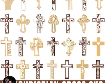 Christian Cross Svg Bundle, Religious Jesus Cross Ornament, Nativity Svg, Bible Svg, Prayer Cross, Glowforge Cricut Files, Christian Decor