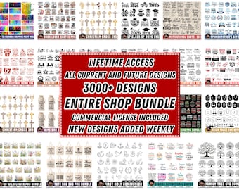 Entire shop Svg Png Bundle 3000+ Files, All Shop Bundle, Commercial Use, Lifetime Access,Cricut Silhouette Sublimation, All Design Mega Pack