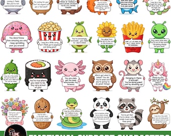 Emotional Support Characters Png Bundle, Animals, Clipart, Mental Health, Stickers, Sublimation, Affirmations, Kids, Regulate Emotions, Cute
