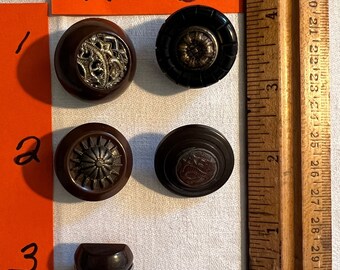 Buttons Bakelite w metal trim and shank Choice