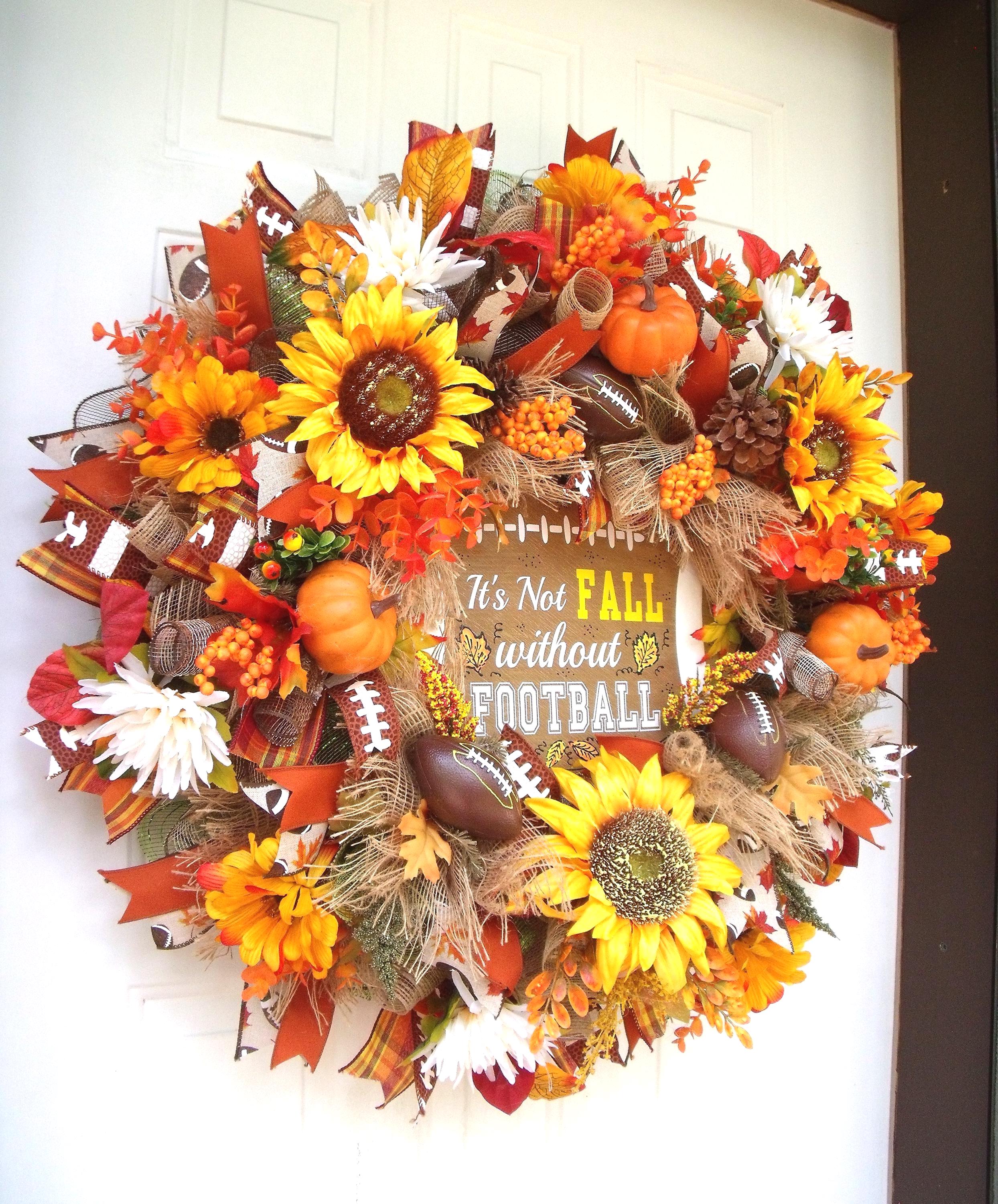 Fall Football Tree Fall Football Wreath: 26