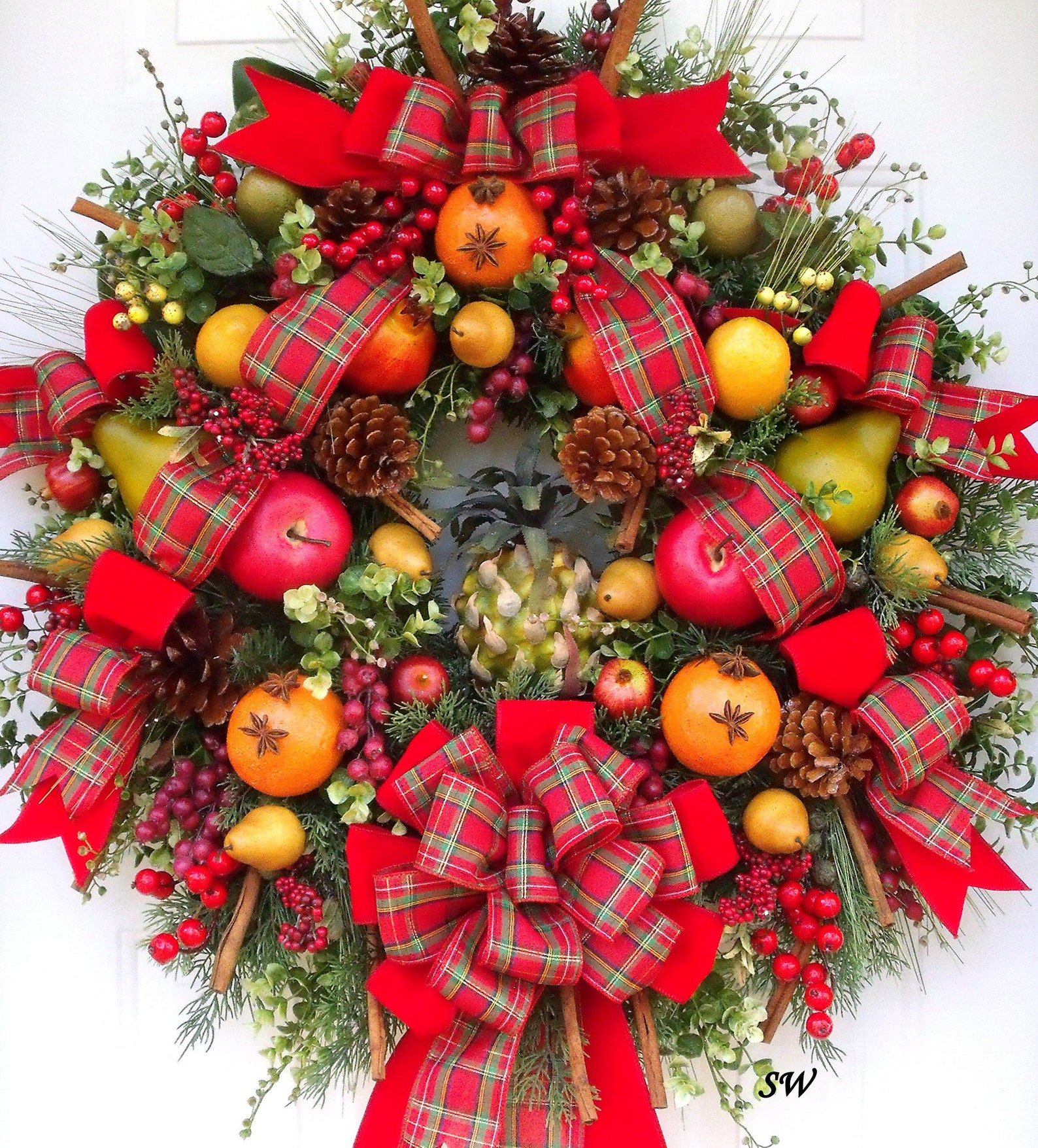 Williamsburg Wreath Front Door Wreath Thanksgiving Wreath Etsy