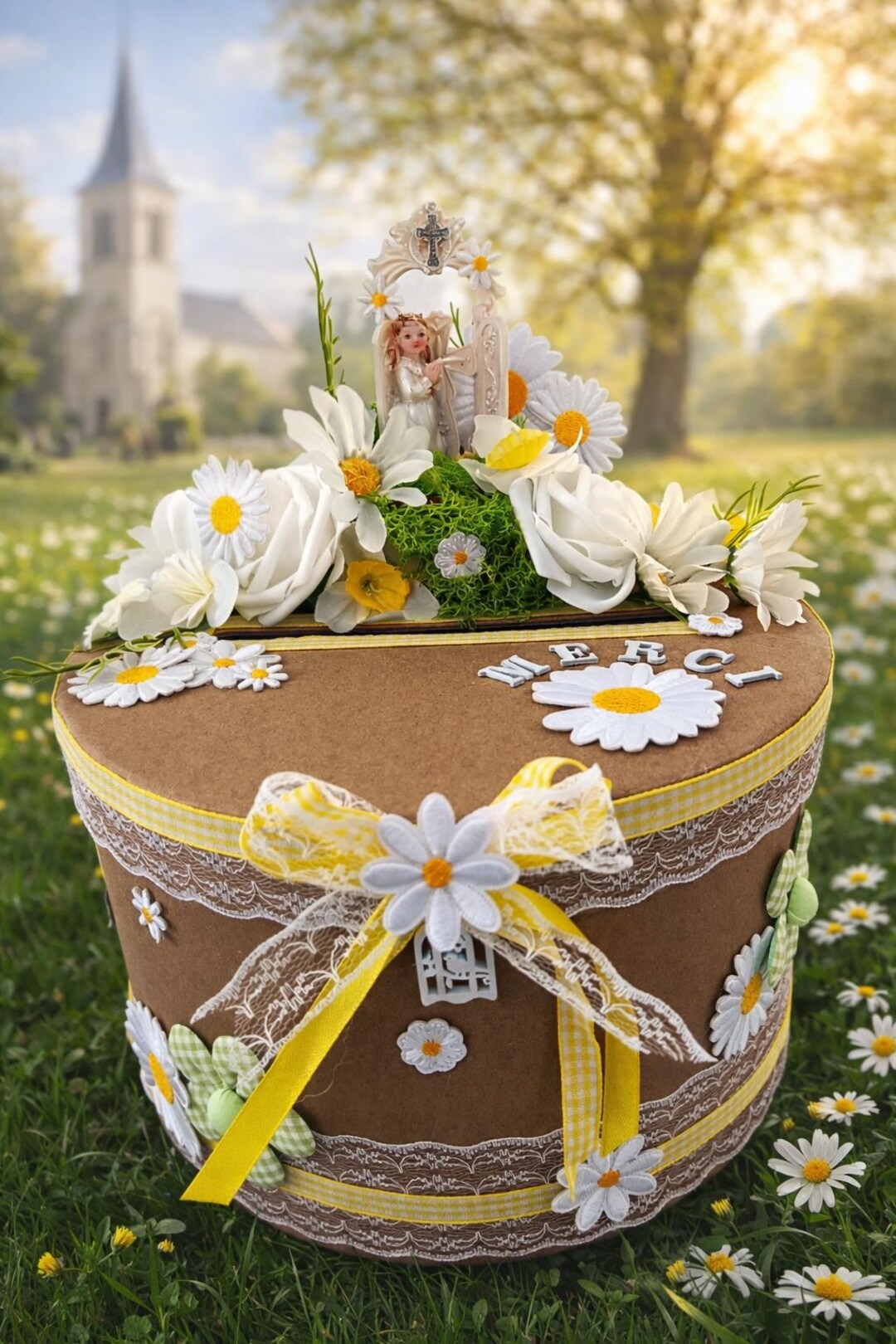 Communion Box for Girls With Daisies - Communion Gift Box - Communion ...