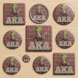 Goddelijke 9 knoppen en magneten, Greek Life-accessoires, Alpha Phi Alpha AKA Delta Sigma Theta Omega Psi Phi-cadeau, cadeau studentenvereniging broederschap