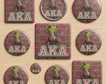 9 boutons et aimants divins, accessoires de la vie grecque, cadeau alpha phi alpha aka delta sigma thêta oméga psi phi, cadeau fraternité sororité