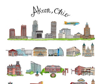 Akron, Ohio print