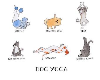 Dog Yoga Print