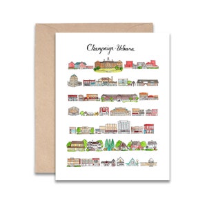 Champaign-Urbana, Illinois Card - 4x5 Blank