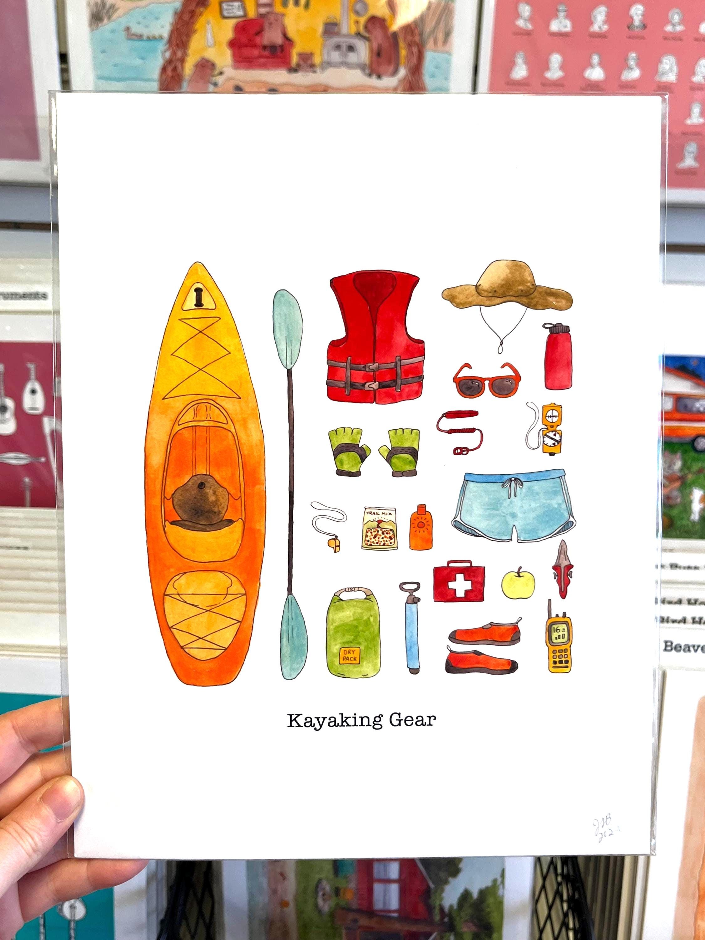 Kayaking Gear Print
