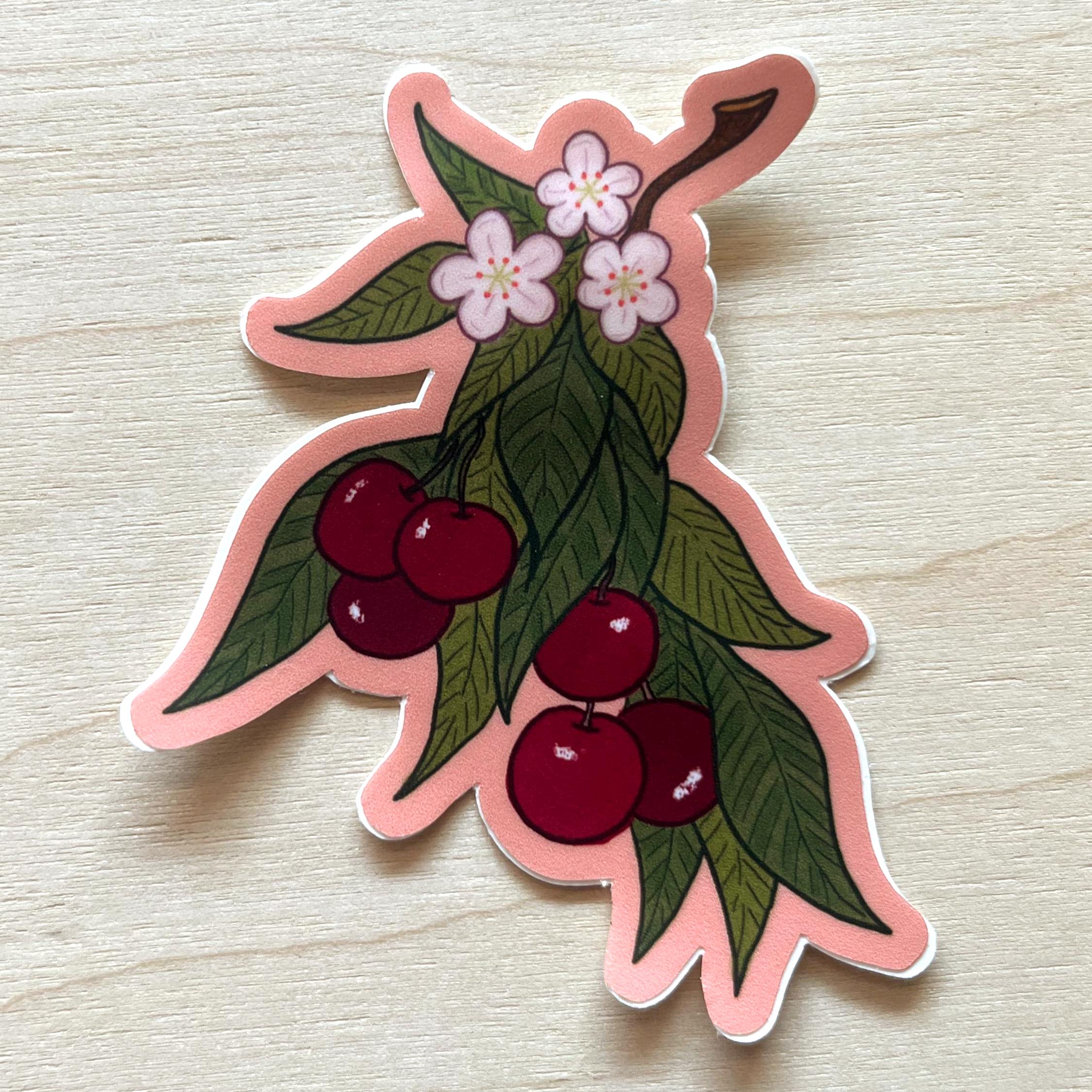 Cherries Vinyl Sticker - Etsy