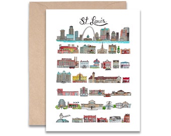 St Louis MO Card - Blank inside