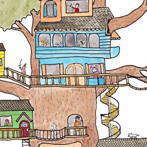 Treehouse print 8.5 x 11 image 2