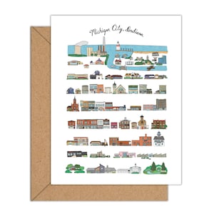 Michigan City, IN Card - 4x5 Blank