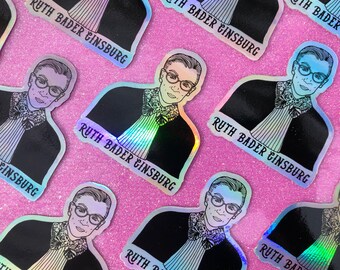 Ruth Bader Ginsburg Holographischer Vinyl-Aufkleber