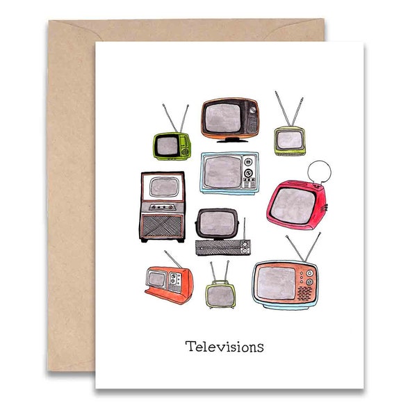 Television 4 x 5 Blank Card