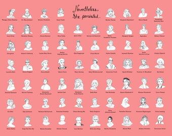 Nevertheless She Persisted - Women's History Month Print
