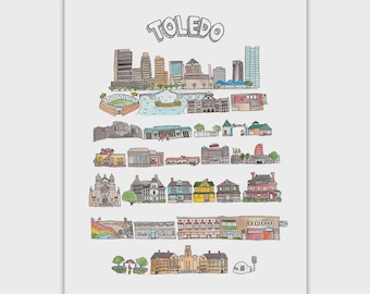 Toledo, OH Print