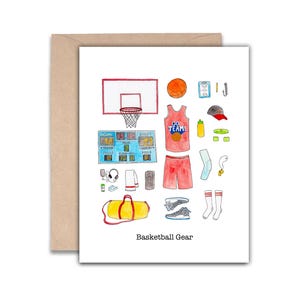 Basketball Gear - 10 x 12,5 Blanko Karte