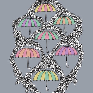 Umbrellas print image 1