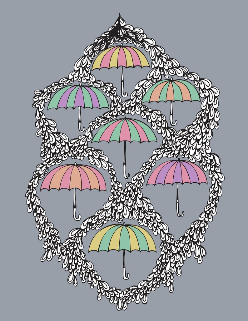 Umbrellas print image 1