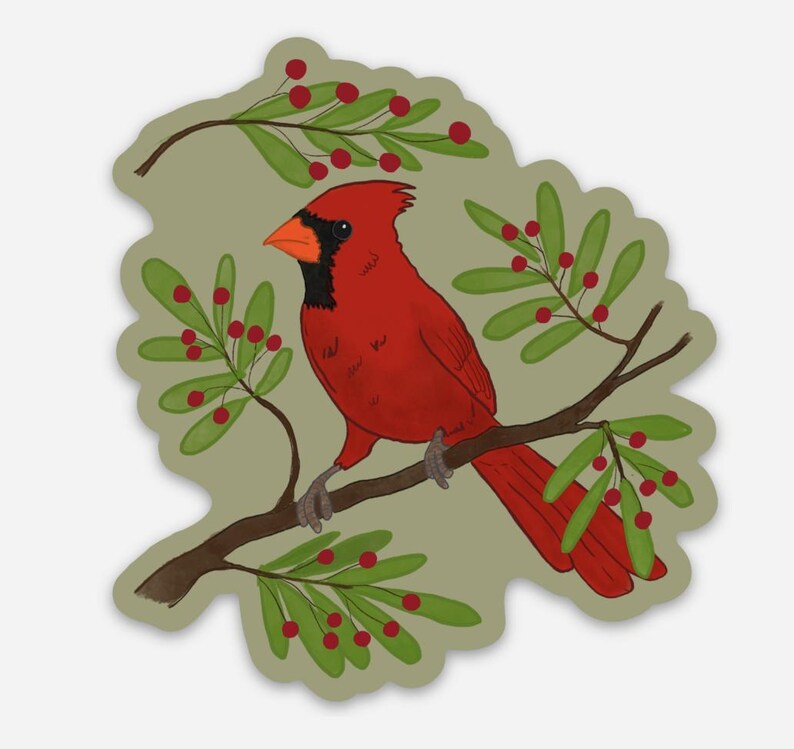 Cardinal Vinyl Sticker - Etsy