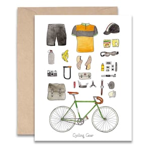 Cartão de equipamentos de ciclismo - 4x5 em branco