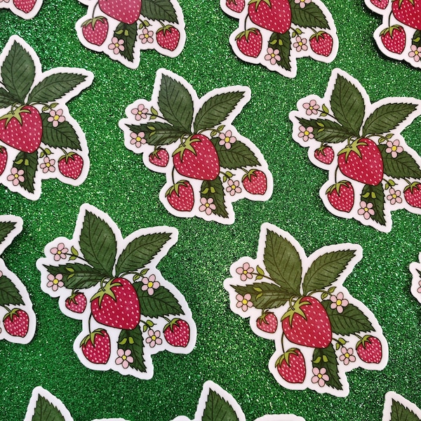Strawberry Plant Sticker