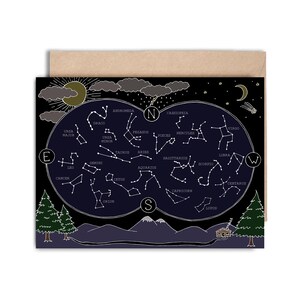 Constellations Card - 4x5 Blank