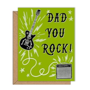 Carte rock papa - 4 x 5 vierges