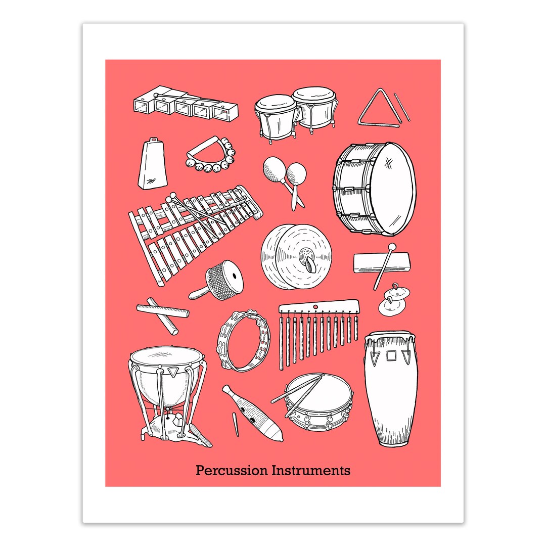 Paper Instruments Printable Percussion Instrument Print - Etsy